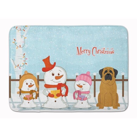 Carolines Treasures Merry Christmas Carolers Mastiff Machine Washable Memory Foam Mat BB2349RUG